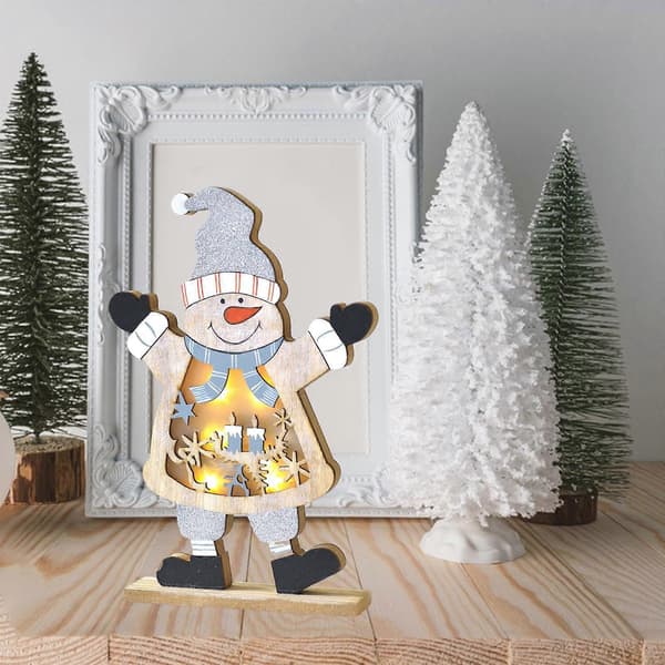 LED Træ Juleborddekoration Feriebutik Vinduespynt (Pingvin) Snowman