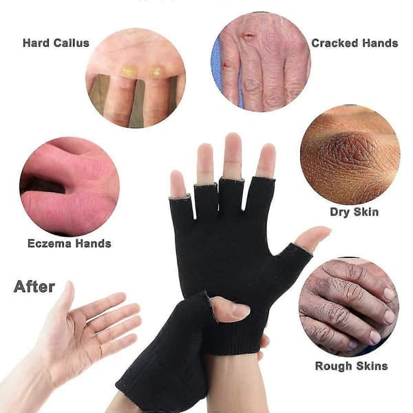 Kosteuttavat sormettomat spa-käsineet naisille (Peng) Black