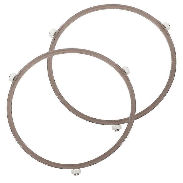 Roterande ringar och stöd för mikrovågsugn kompatibla med Panasonic, 2-pack (Peng) White 18.90X18.90X1.50CM