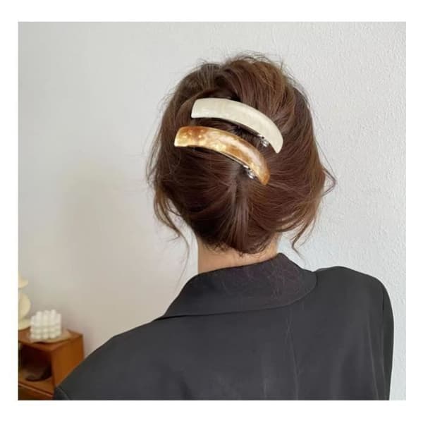 Hårklämmor - Chic - 6 stycken - Akryl - 6 blandade färger - Retro halkfri design (Peng)
