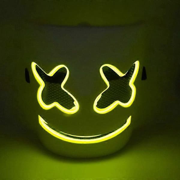 Halloween-mask med LED-ljus och läskig design (Peng)