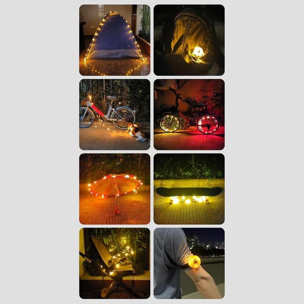 Retkeilyköynnös 4-tilan LED-valosarja (Pe)
