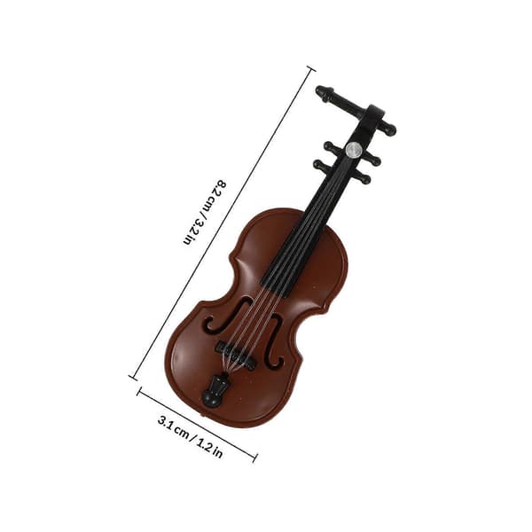 Mini violin-dekoration til pynt 6 stk. plastik kaffe dukkehusmodel (Peng)