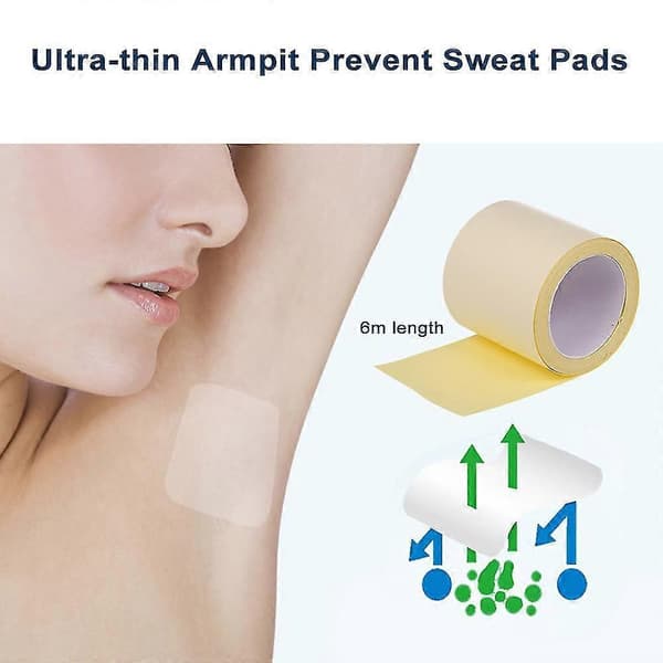 1 rulle engångsarmhåla förhindrar svettkuddar transparent underarm torr (PE)
