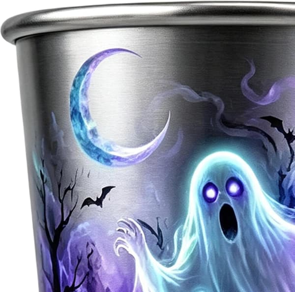 Halloween lämpöherkkä muki, haamukuvio vaihtaa väriä kuumennettaessa (Pe)