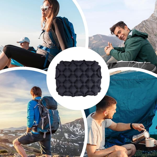 Bärbar uppblåsbar sittdyna för tryckavlastning Resor Kontor Camping Picknick (Pe)