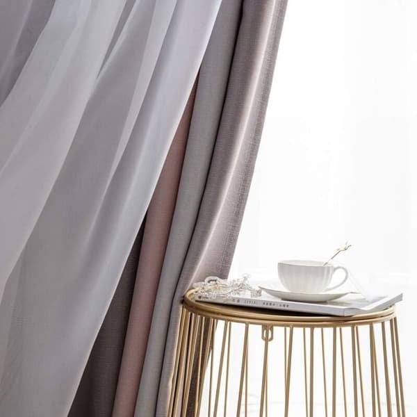 Mörkläggningsgardin - PZCC - 134x160 cm - Metallöljetter - Termisk & ljudisolering - Polyester (Pe)