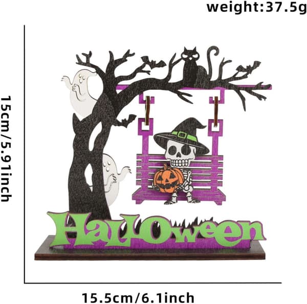 Halloween Träfigurer Svängformade 6-pack (Pe)