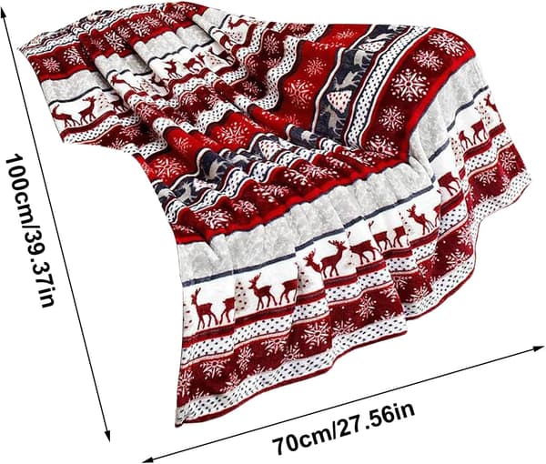 Varma snöflingsmönstrade flanellfiltar soffor (Pe)