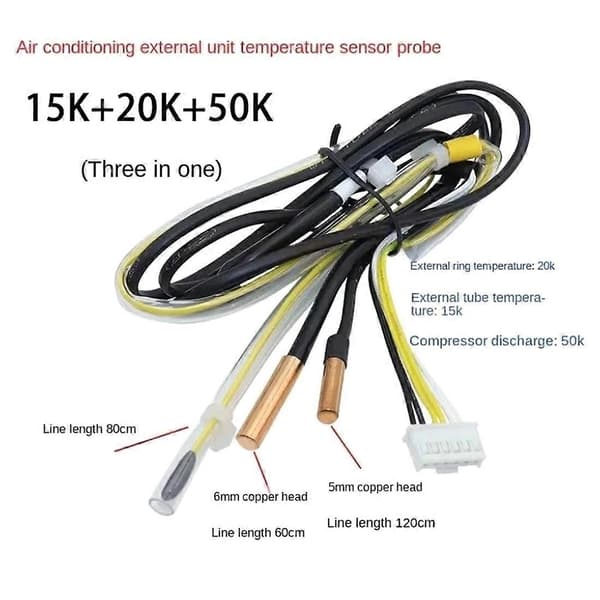 Sensor för utomhusenhet till frekvensstyrd luftkonditionering 15K 20K 50K, lämplig som reservdel för Gree luftkonditionering (Peng)
