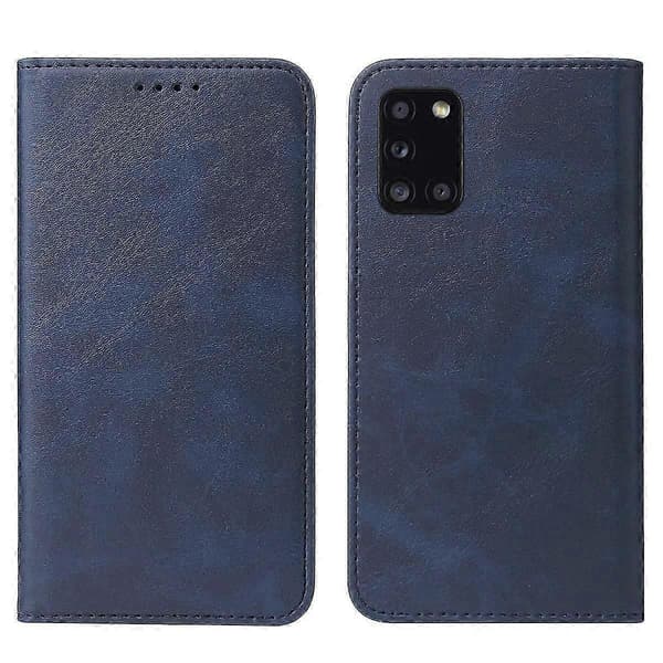 För Samsung Galaxy A31 magnetiskt läderfodral (PE)