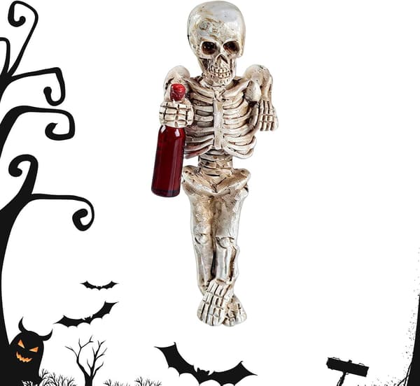 Väderbeständig skelettstaty för Halloween-dekoration (Pe)