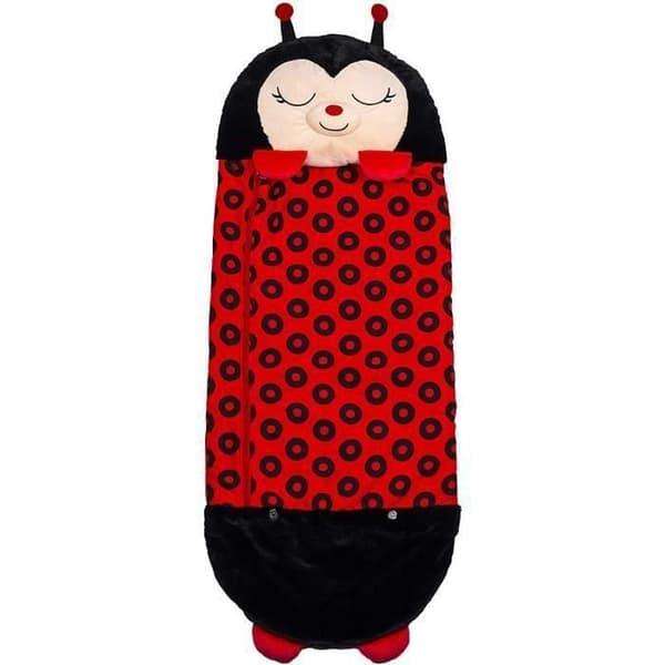 Sovepose - GOBRO - Happy Nappers - Sort Mariehøne - 160x60 cm - 2 i 1 (Pe)