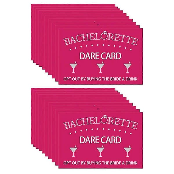Rosy Scratch Off-kort DIY udfordringskort til 20 ark polterabend-sjov (Peng)