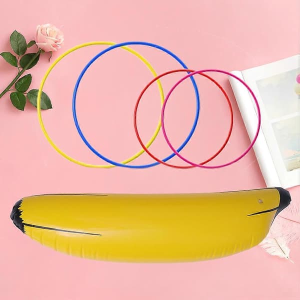 Ilmatäytteinen banaaninheittopeli, 5 kpl paksu PVC-setti (Peng)