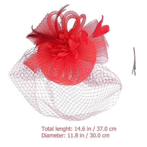 Fascinator-hatt cocktailhåraccessoar för kvinnor och flickor bröllop teparty (Peng)