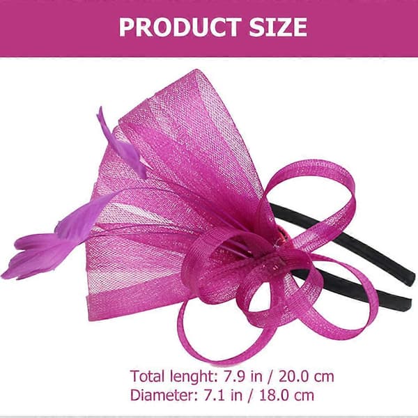Blommig diadem-fascinator för kvinnor 1 st dekorativ accessoar för tebjudning (Peng)