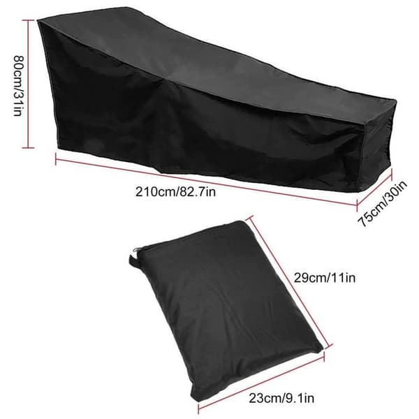 Betræk til liggestol - 210D polyester - 210 x 75 x 80 cm - UV-beskyttelse - Bæretaske medfølger (Pe)