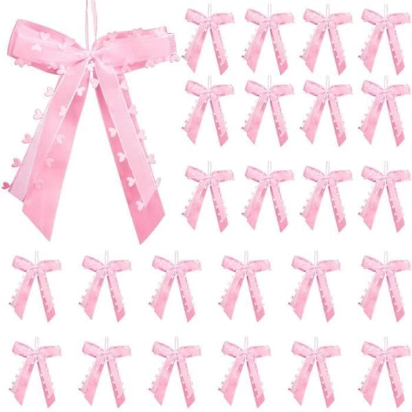 Bandbåge - Bröllop - Rosa - Siden - 25 stycken - 13x25 cm (Pe)