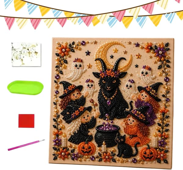 Whispering Woods Halloween Ghost Beads Kit - Säsongsdekoration (Pe)