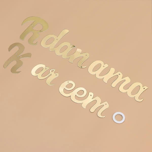 Happy Eid Banner Gyldent Ramadan Festbanner til dekoration (Peng)