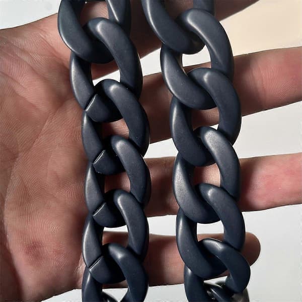 Mobilhandledsrem i matt akrylkedja 60 cm (Peng) Multicolor Matte Black