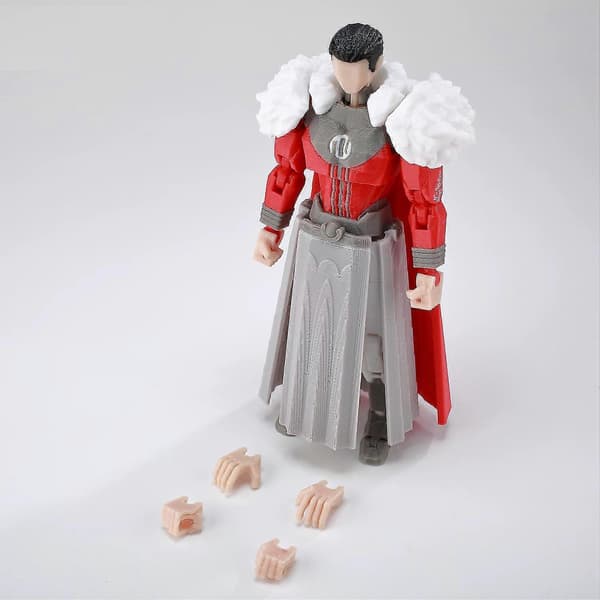 3D-printad flerledad artikulerad docka anime actionfigur modell färdig prydnad (Peng) C