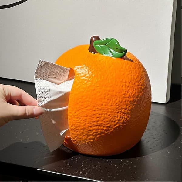Mjukpapperslåda med apelsindesign, lättanvänd dispenser med slät yta (Peng)