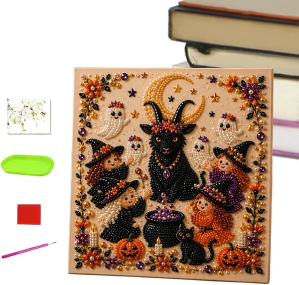 Whispering Woods Halloween Ghost Beads Kit - Säsongsdekoration (Pe)