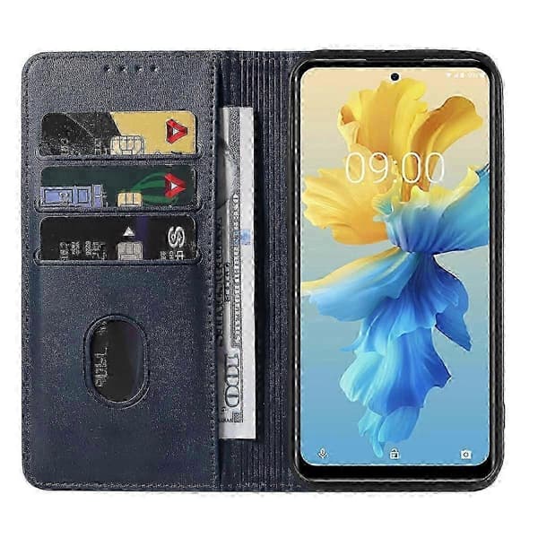 2025 För Infinix Hot 11 2022 Magnetiskt stängbart läderfodral (Peng) Blue