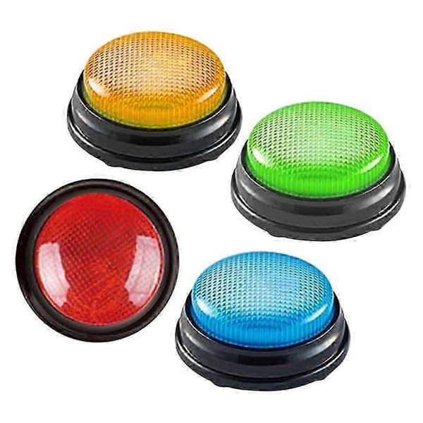 Trivia Buzzer Svarsknapp för Partyspel 4-pack Utgåva 1226 (Peng)