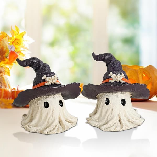 Spökfigurer i harts, 2 delar, Halloween-mittpunkt (Pe)