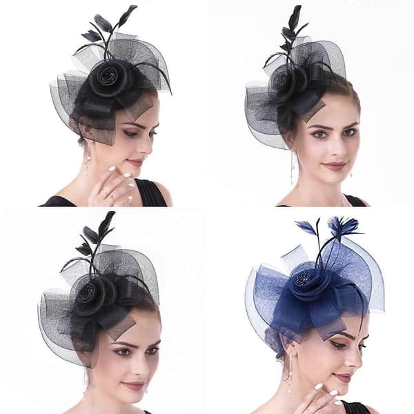 Elegant bröllopsfascinator med nät-slöja, pillbox-hatt för sminkfest, bröllopsfest, Mrs. Maisel, gul (Peng) Yellow