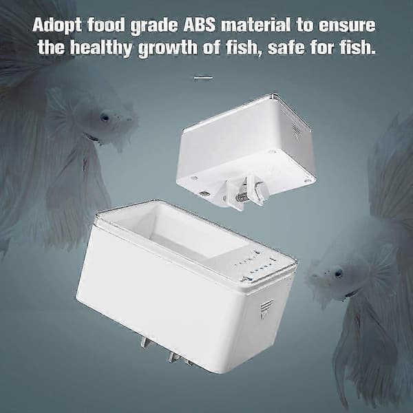 Automatisk fiskmatare smart digital fiskfoderautomat timer fiskmatare 70ml batteridriven (Peng)