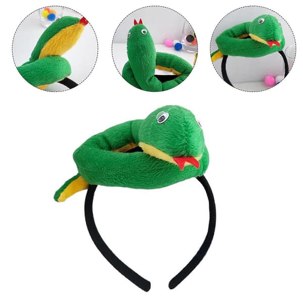 Busiga ormar huvudbonad bal födelsedag hårband rolig huvudbonad tecknade ormar Halloween håraccessoar (Peng) Three dimensional cu