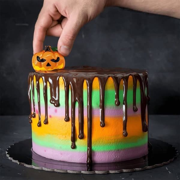 Set med 2 Halloween-pumpa höst-silikonformar, hembakning (Ingen) (Pe)