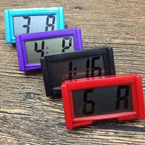 Mini batteridriven klocka för sovrum och hem (Peng) Black