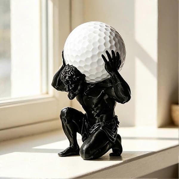 3D-printat golfbollsställ för en golfboll Myth Man bollhållare (Peng) B