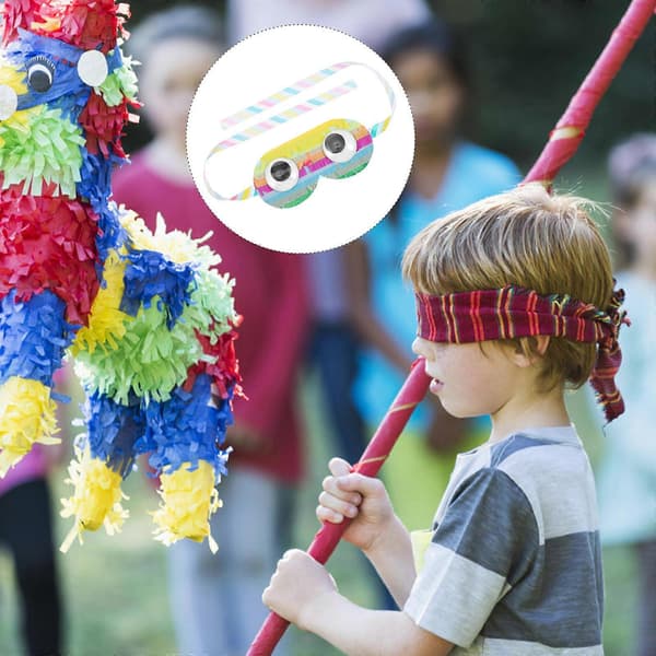 Kreativt papir-bind for øjnene til spil, 1 stk. Piñata-fest øjenbind (Peng)