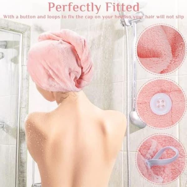 Badehåndklæde - ZGEER - Sæt med 3 - Mikrofiber - Pink - Superabsorberende (Pe)