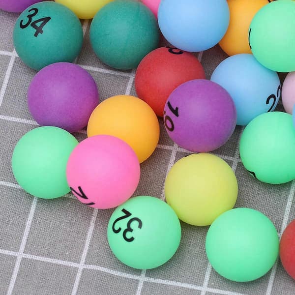 4 cm nummererede fest-trækningsbolde (Peng)