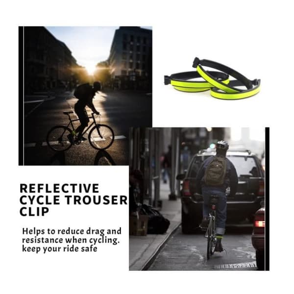 Cykelbukseclips - Reflekterende - Letvægts - Nattesikkerhed - Multifunktionel - 4 stk. (Pe)