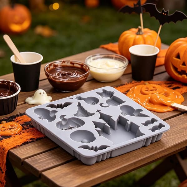 Handgjorda Halloween Silikonformar Godisdekorationer (Pe)