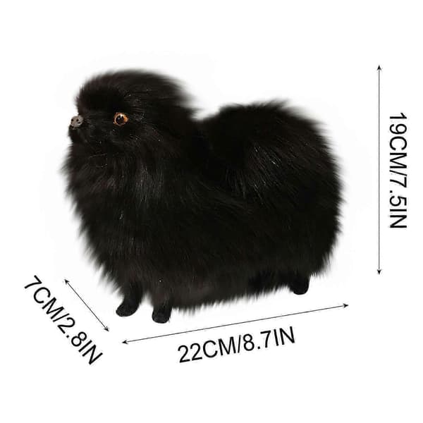Plyschleksaker Simulering Modell Simulering Pomeranian Hund Modell Leksaker Barnpresenter (PE)