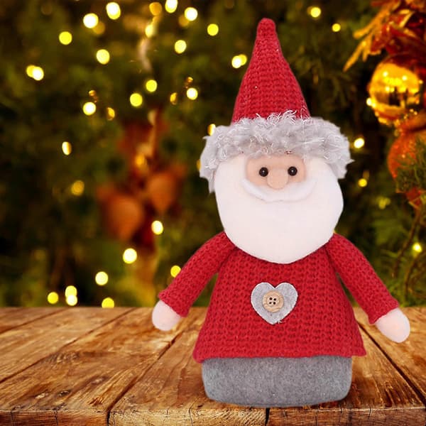 Juldekoration docka bordsdekoration söt julfigur (pingvin) Santa