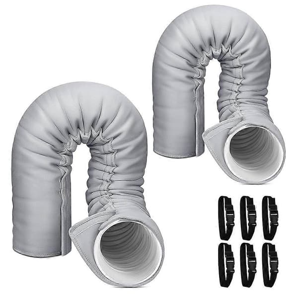 Isoleringshölje för portabel AC-slang, 2-pack, passar 5\" & 5,9\" diameter, enkel installation med spännremmar (Peng)