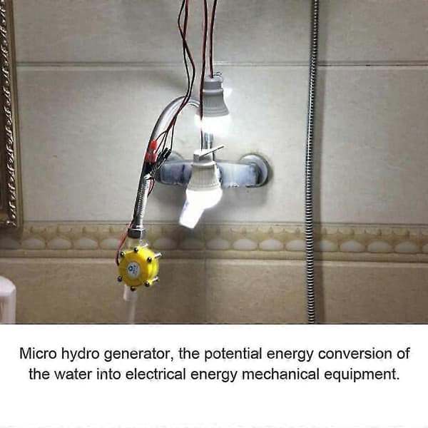 Högkvalitativ Mini Stabil Vattenflödespump Laddningsgenerator Vattenkraft Mikro Vattenkran (PE)