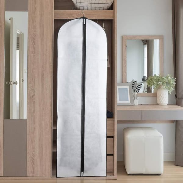 Åndbar beklædningspose, 180 cm, til brudekjoler og aftenkjoler (Pe)