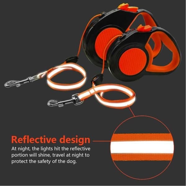 (Grön / 3m) Infällbart hundkoppel, automatiskt utdragbart, tillverkat av nylon, 3m, 5m, 8m (Pe)