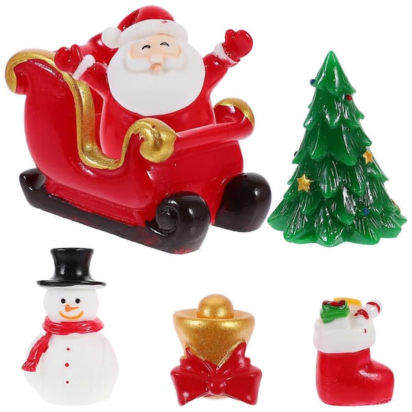 Juleminiaturer harpiksfigur-pynt i assorterede farver (Pingvin)